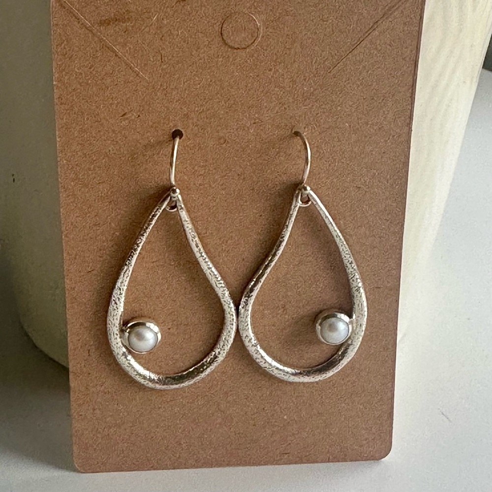 Silpada Sterling Silver & Pearl Earrings